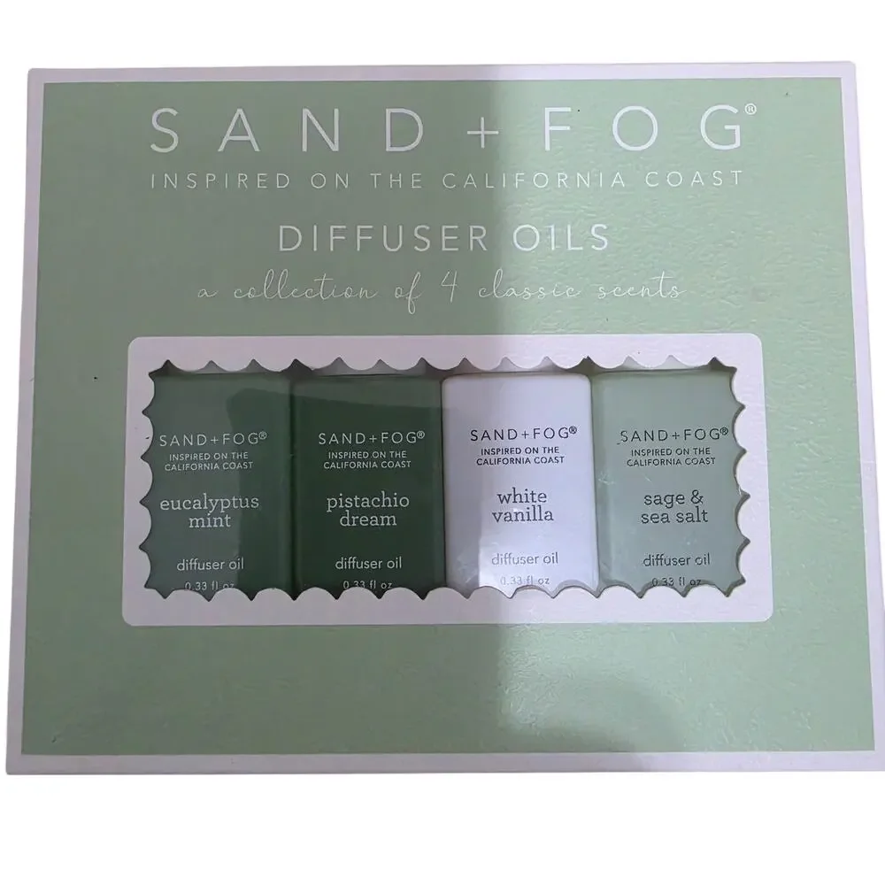 Sand + Fog Fragrance Diffuser Oil Set of four Inspired on the California Coast 2